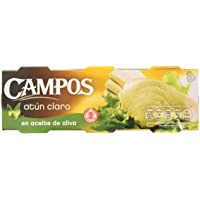 Los mejores  - Campos- Conserva de atún claro en aceite de oliva - pack de 3 latas de 80 g